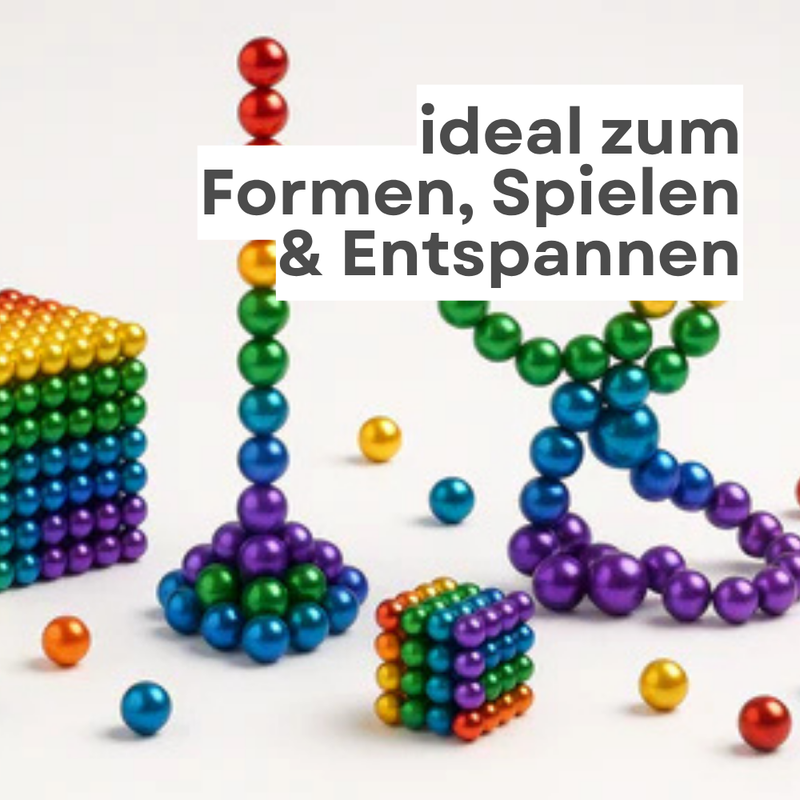 Magnetic building blocks – 216 rainbow-colored balls (5 mm) | Creative anti-stress toy