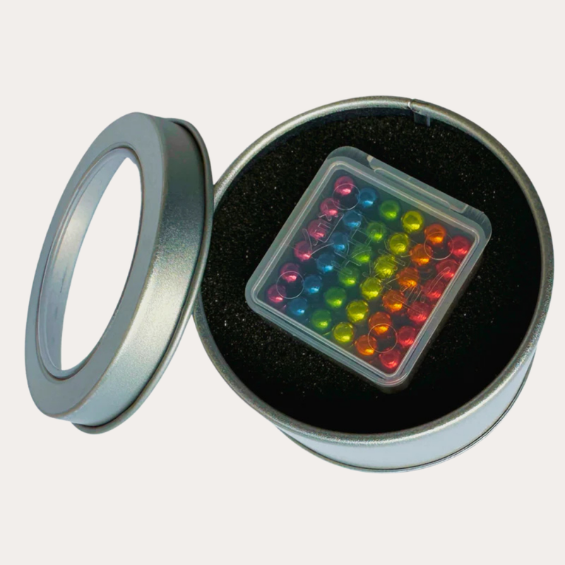 Magnetic building blocks – 216 rainbow-colored balls (5 mm) | Creative anti-stress toy