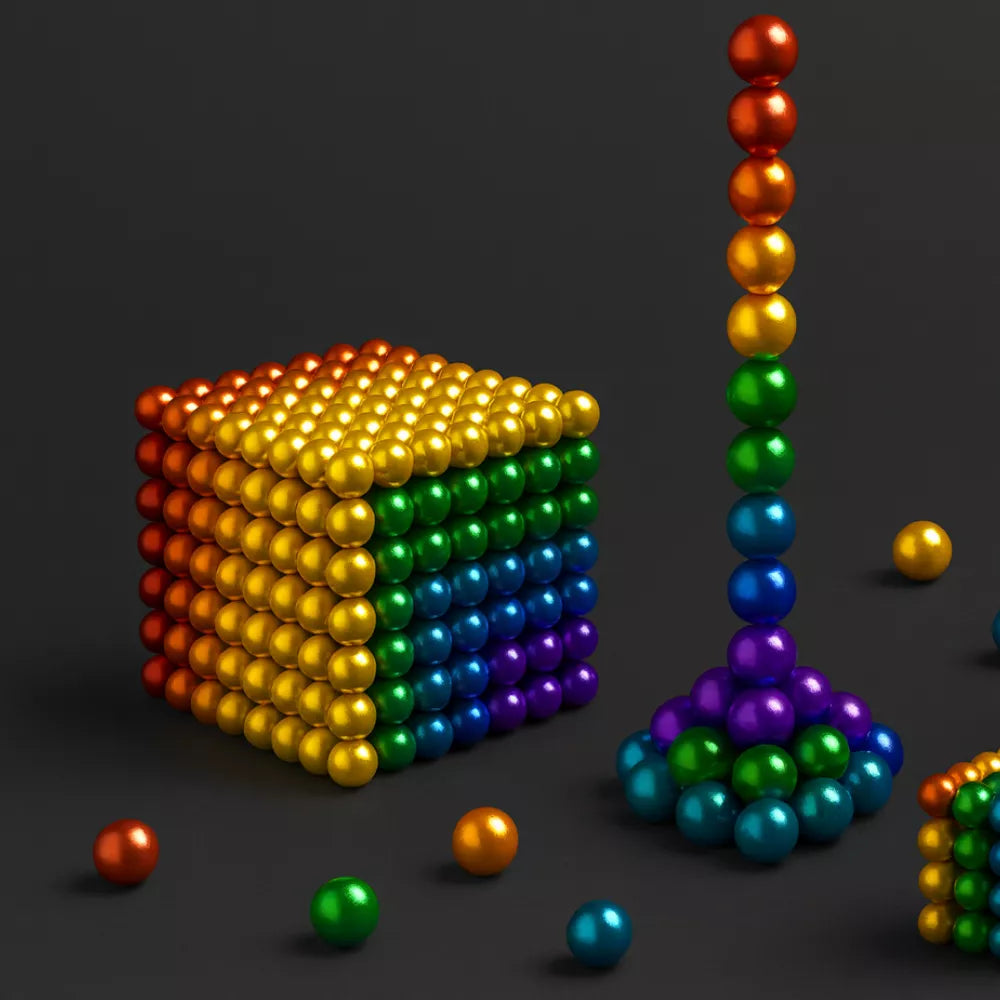 Magnetkugeln in verschiedenen Größen, Formen und Farben für Bauen, DIY-Projekte und Lernzwecke