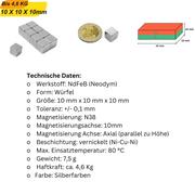 Starke Würfelmagnet aus Neodym – ideal für industrielle und private Projekte