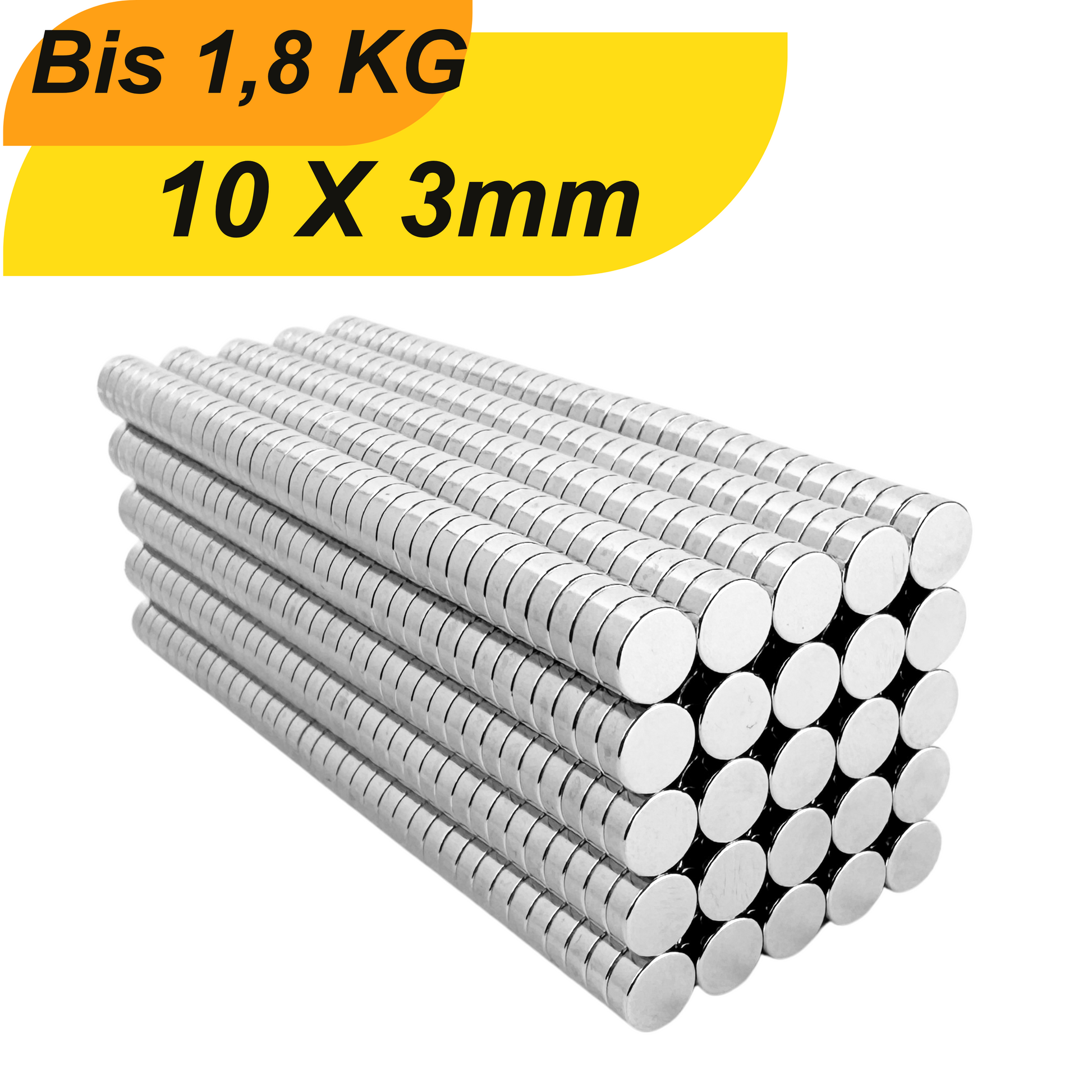 Supermagnete 10x3 mm – für DIY-Projekte, Büro oder Werkstatt