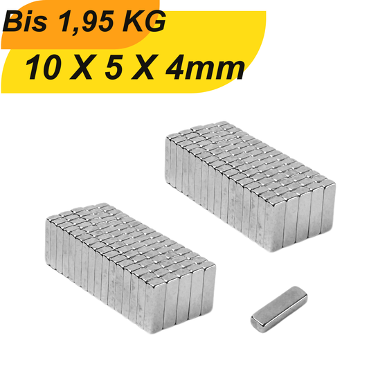 Neodym Magnet 10x5x4 mm – Supermagnet mit hoher Haftkraft