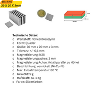 Starke Quadermagnete aus Neodym – ideal für technische, handwerkliche und kreative Projekte