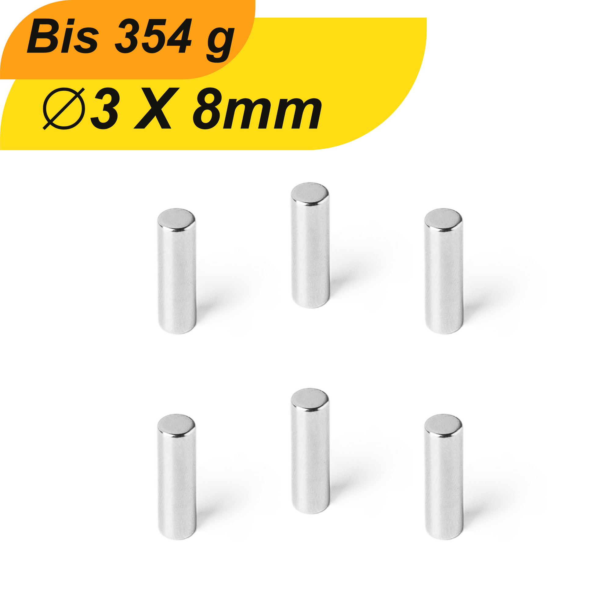 Neodym Magnet 3mm x 8mm Supermagnete hohe Haftkraft Scheibenmagnet