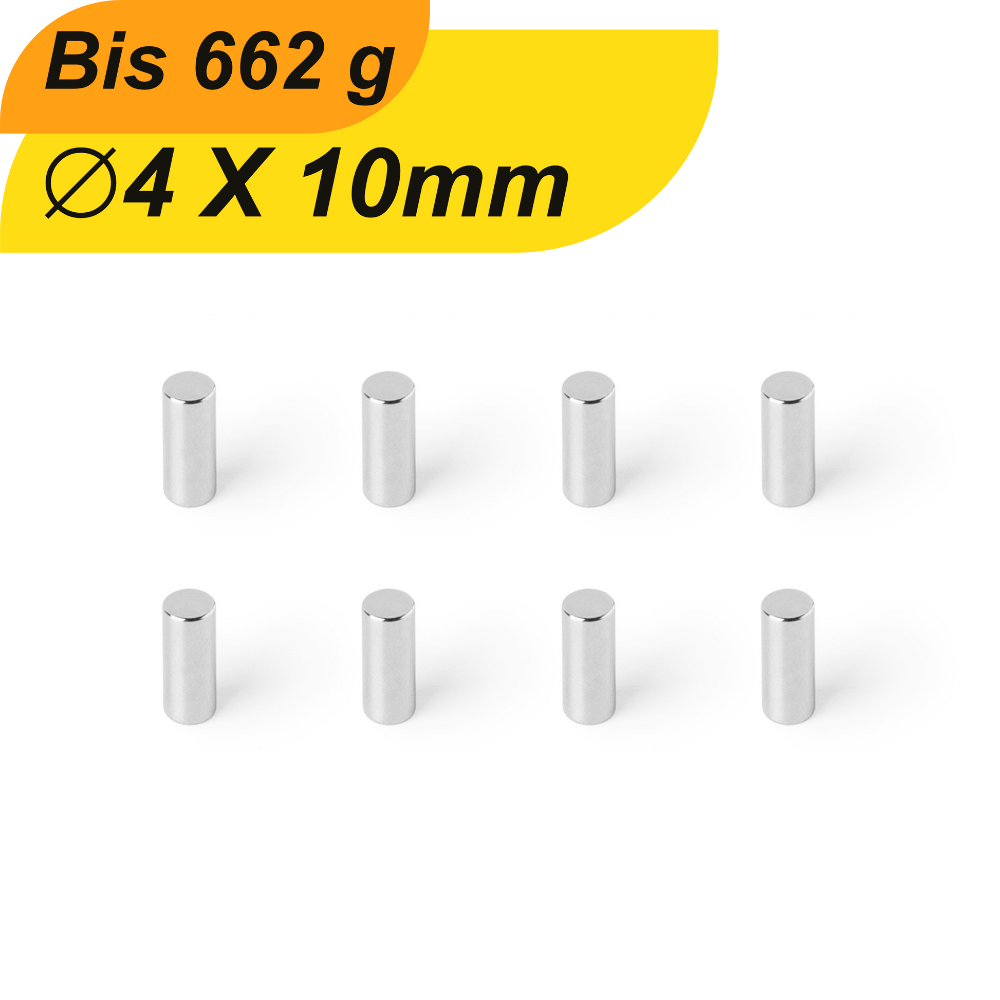 Neodym Magnet 4mm x 10mm Supermagnete hohe Haftkraft Scheibenmagnet