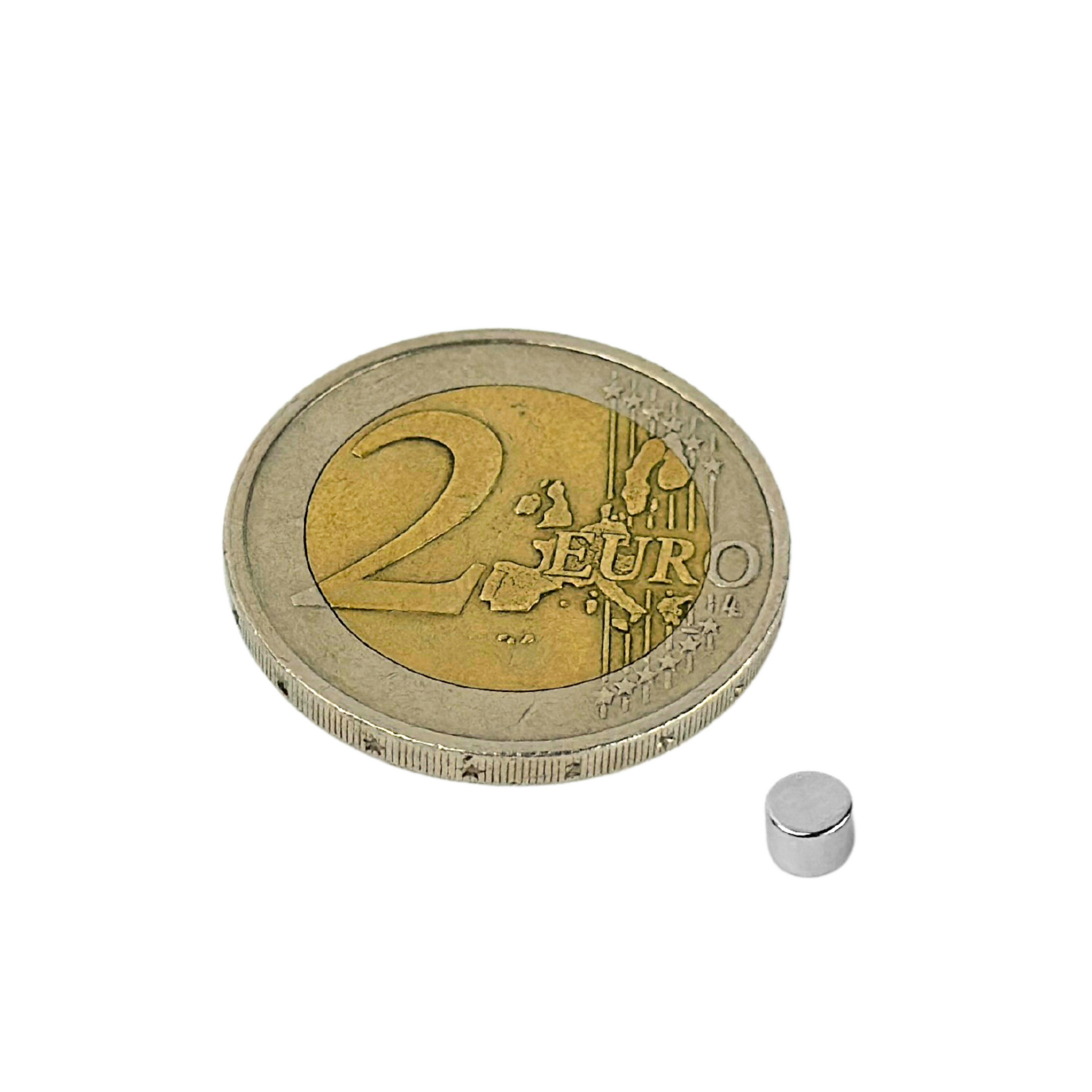 Magnet 4 mm Durchmesser und 3 mm Höhe – vernickelte Oberfläche