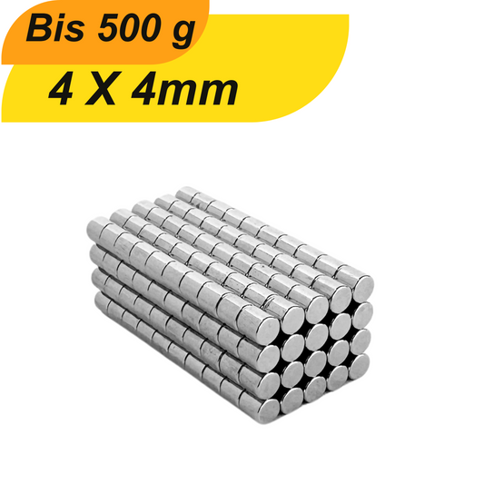 Neodym Magnet 4mm x 4mm Supermagnete hohe Haftkraft Scheibenmagnet