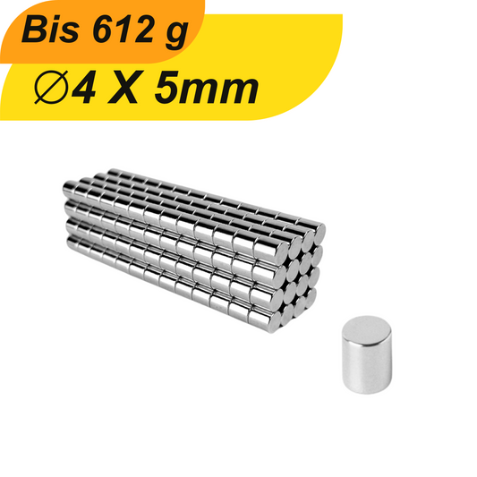 Neodym Magnet 4mm x 5mm Supermagnete hohe Haftkraft Scheibenmagnet