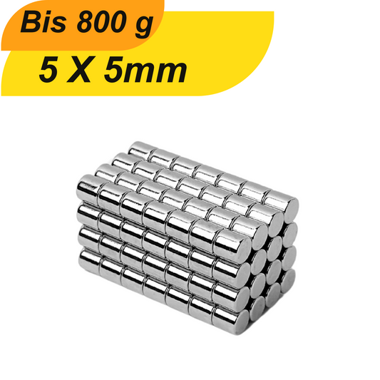 Neodym Magnet 5mm x 5mm Supermagnete hohe Haftkraft Scheibenmagnet