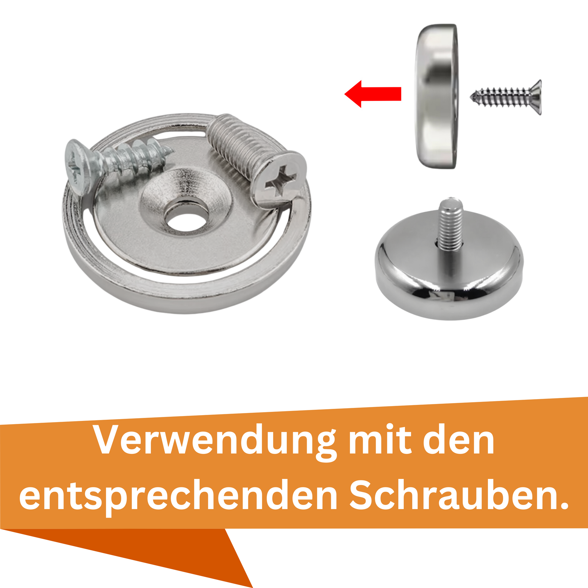 Magnet mit Bohrung für verborgene Montagen in Möbeln