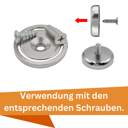 Magnet mit Bohrung für verborgene Montagen in Möbeln
