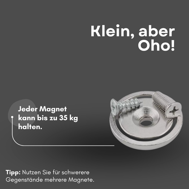 Neodymium pot magnet with countersunk hole Ø 32 mm – holding force approx. 35 kg – thread M5 – coating: NiCuNi