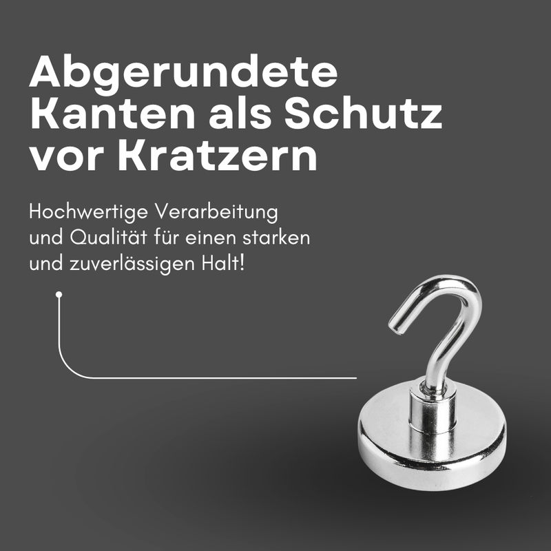 Magnethaken Topfmagnet mit Haken D 12 mm 4 Kg Neodym Magnet M5 Gewinde