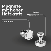 Starker Pinnwand Magnet 12 mm x 16 mm – ideal für Whiteboards
