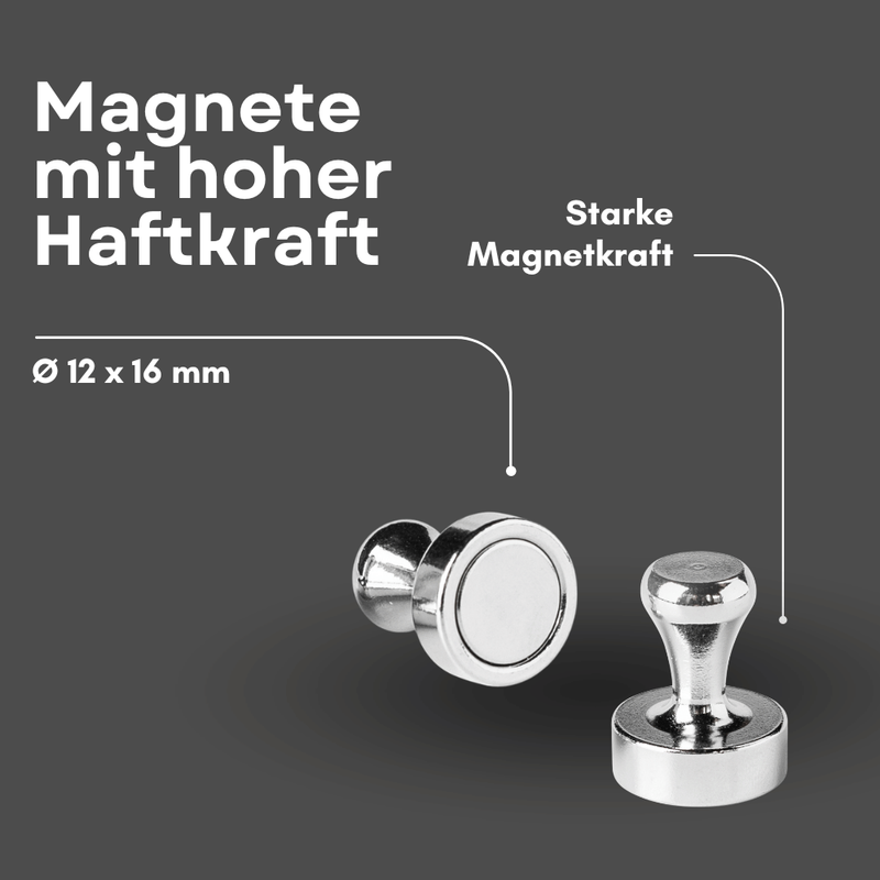 Starker Pinnwand Magnet 12 mm x 16 mm – ideal für Whiteboards