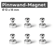 Neodym Kegelmagnet Ø12x16 mm – 5 kg Haftkraft, silberfarben