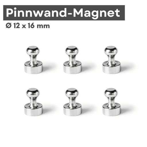 Neodym Kegelmagnet Ø12x16 mm – 5 kg Haftkraft, silberfarben