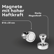 Starker Pinnwand Magnet 20 mm x 25 mm – ideal für Whiteboards