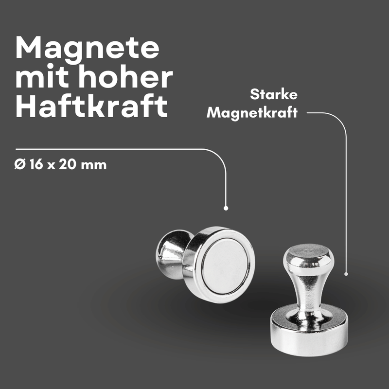 Starker Pinnwand Magnet 20 mm x 25 mm – ideal für Whiteboards