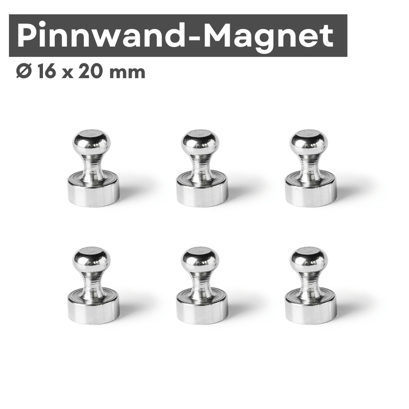 Neodym Kegelmagnet Ø20x25 mm – 9 kg Haftkraft, silberfarben