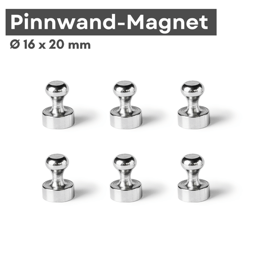 Neodym Kegelmagnet 16x20 mm Pinnwand Magnet mit 7 kg Haftkraft