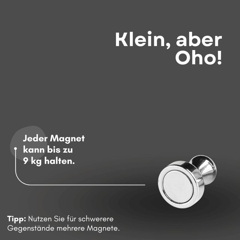 Neodym Kegelmagnet – bis 9 kg Zugkraft, perfekt für Werkstatt & Büro