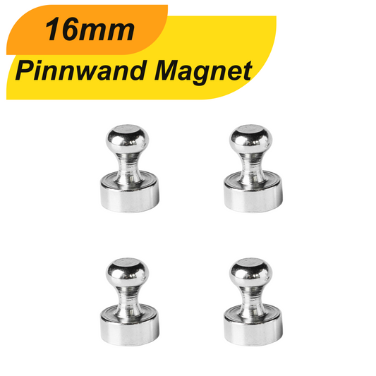 Pinnwand Magnet Ø16 mm x H20mm Neodym Magnete bis 16 KG Zugkraft Kegel Magnettafel