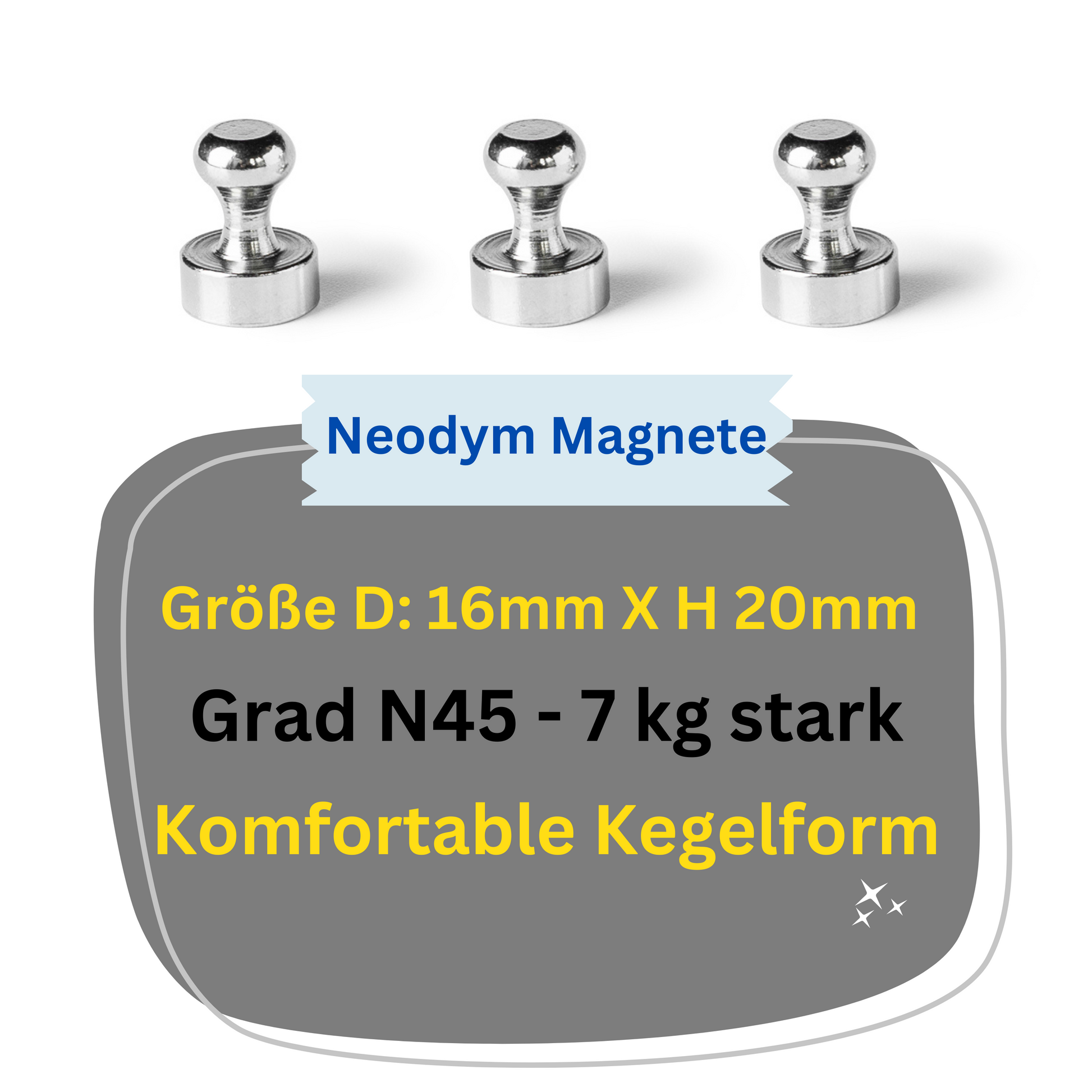 Farbiger Magnet für kreative Organisation