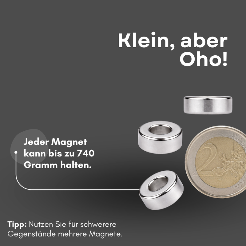 Hochleistungs-Ringmagnet N42 10/6/3 mm für Elektronik und Sensorik