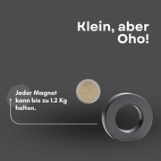 Ferrit Ringmagnet groß 38x18x8 mm schwarz stark haftend