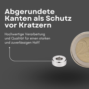 Präzisions-Ringmagnet NdFeB Ø 4/2x2 mm Toleranz ±0,05 mm silber