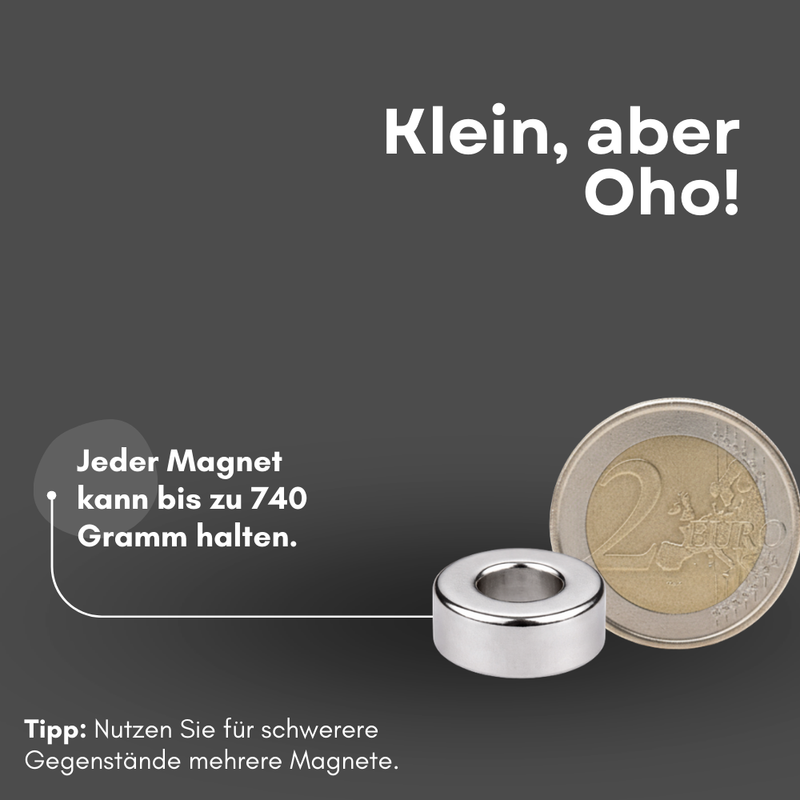 Kompakter Hochleistungs-Ringmagnet N42 8/4/3 mm für Modellbau