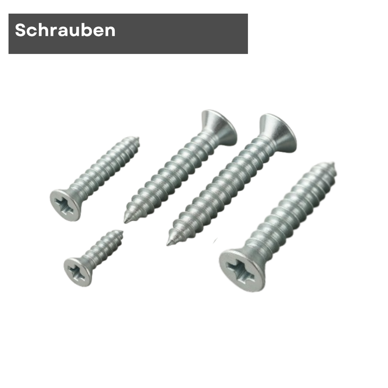 Spanplattenschrauben Ø 3 x 12 mm Senkkopf Kreuzschlitz PH2 – Stahl verzinkt