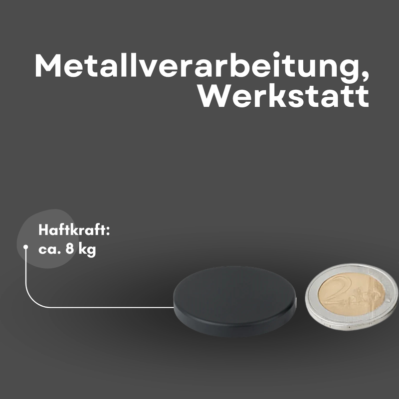 Neodym Magnet Gummitopfmagnet Ø 31 mm M5 Gewindezapfen – hohe 8 kg Haftkraft Schutzbeschichtung