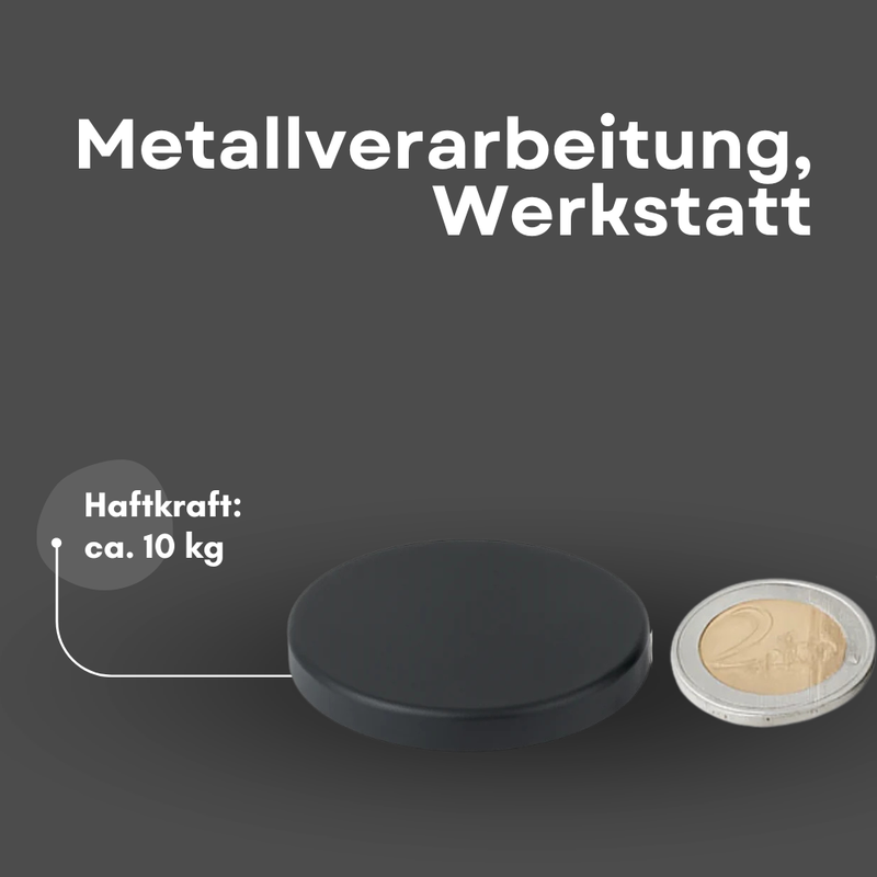 Neodym Magnet Gummitopfmagnet Ø 43 mm M4 Gewindezapfen – hohe 10 kg Haftkraft Schutzbeschichtung