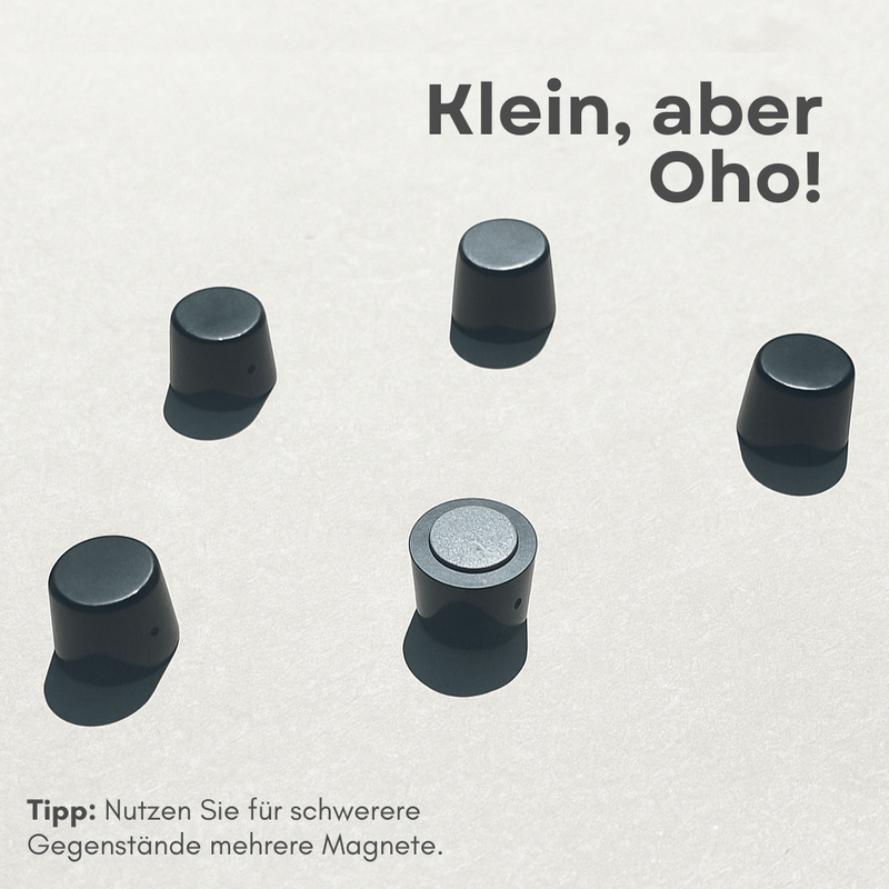 Magnet-Board mit schwarzen Supermagneten – praktische Lösung für Notizen und Fotos