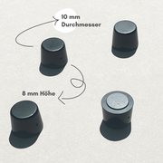 Schwarze Haftmagnete 10x8mm – starke Haltekraft für Büro- und Haushaltsgebrauch