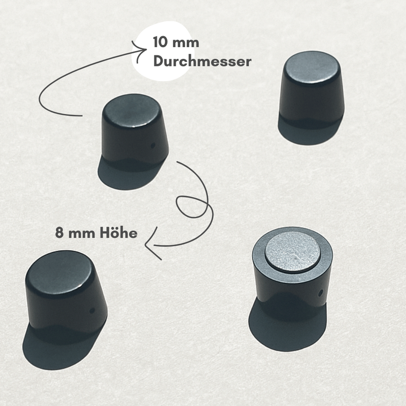 Schwarze Haftmagnete 10x8mm – starke Haltekraft für Büro- und Haushaltsgebrauch